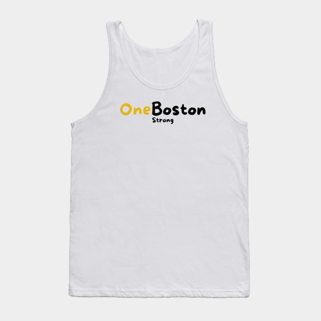 BostonStrong OneBostonDay Tank Top by graphicaesthetic ✅